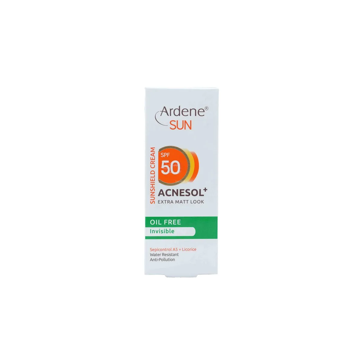 کرم ضد آفتاب SPF50 آردن بدون رنگ مناسب چرب و جوش دار