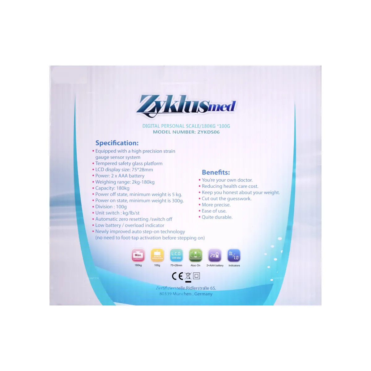 ترازو دیجیتال زیکلاس مد مدل ZYKDS06