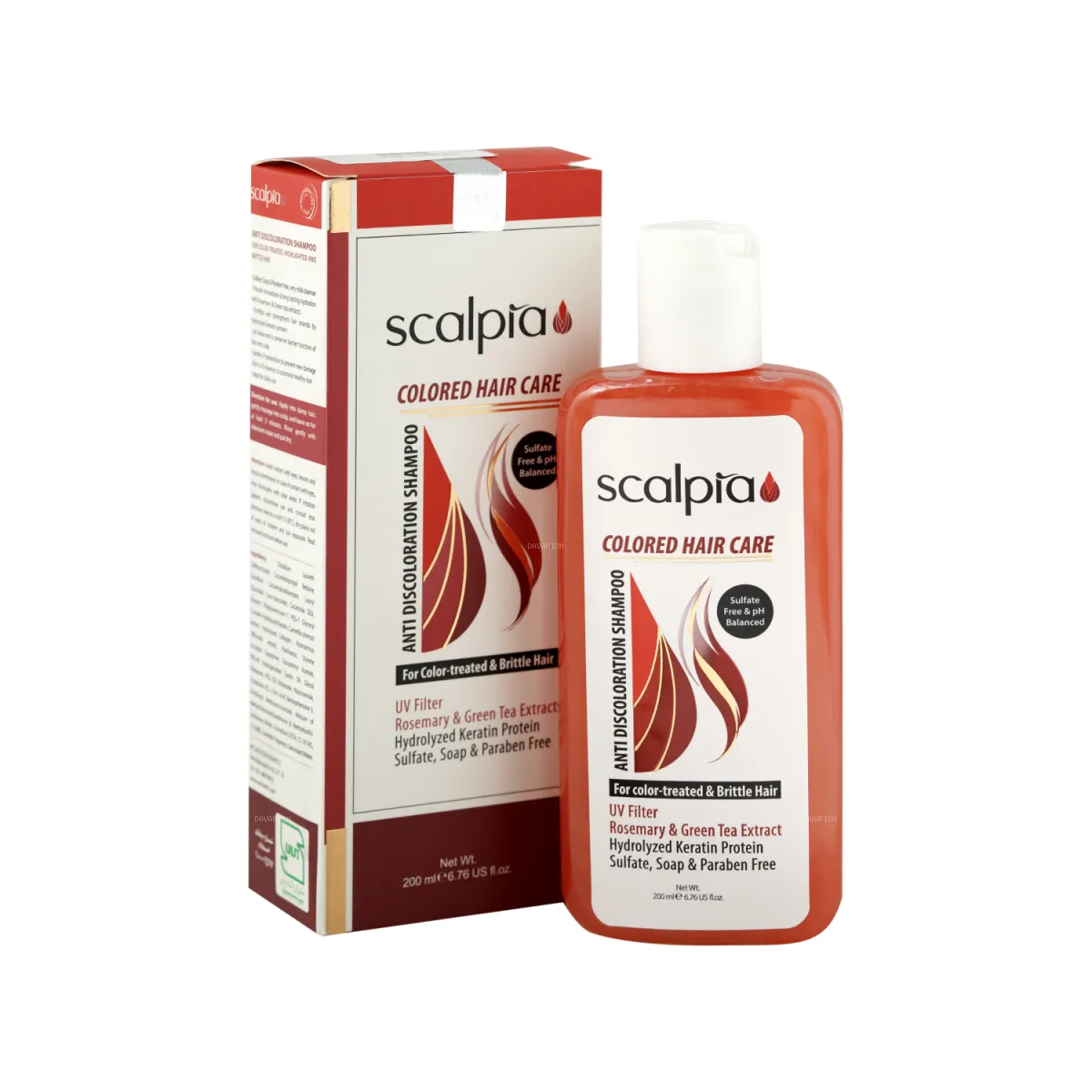 شامپو اسکالپیا مناسب موی رنگ شده 200 میلی لیتر