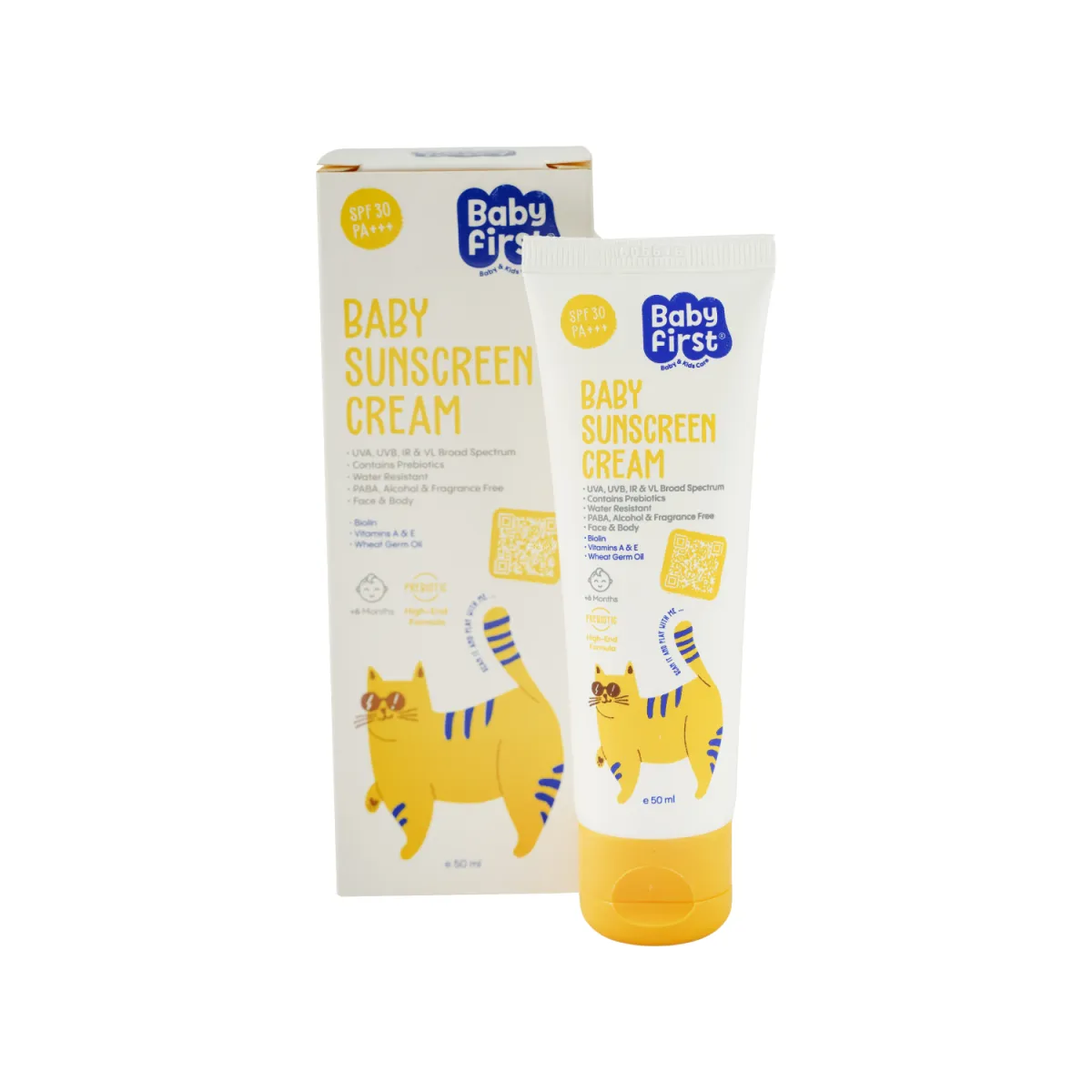 کرم ضد آفتاب SPF30 بیبی فرست حاوی ترکیبات پری بیوتیک