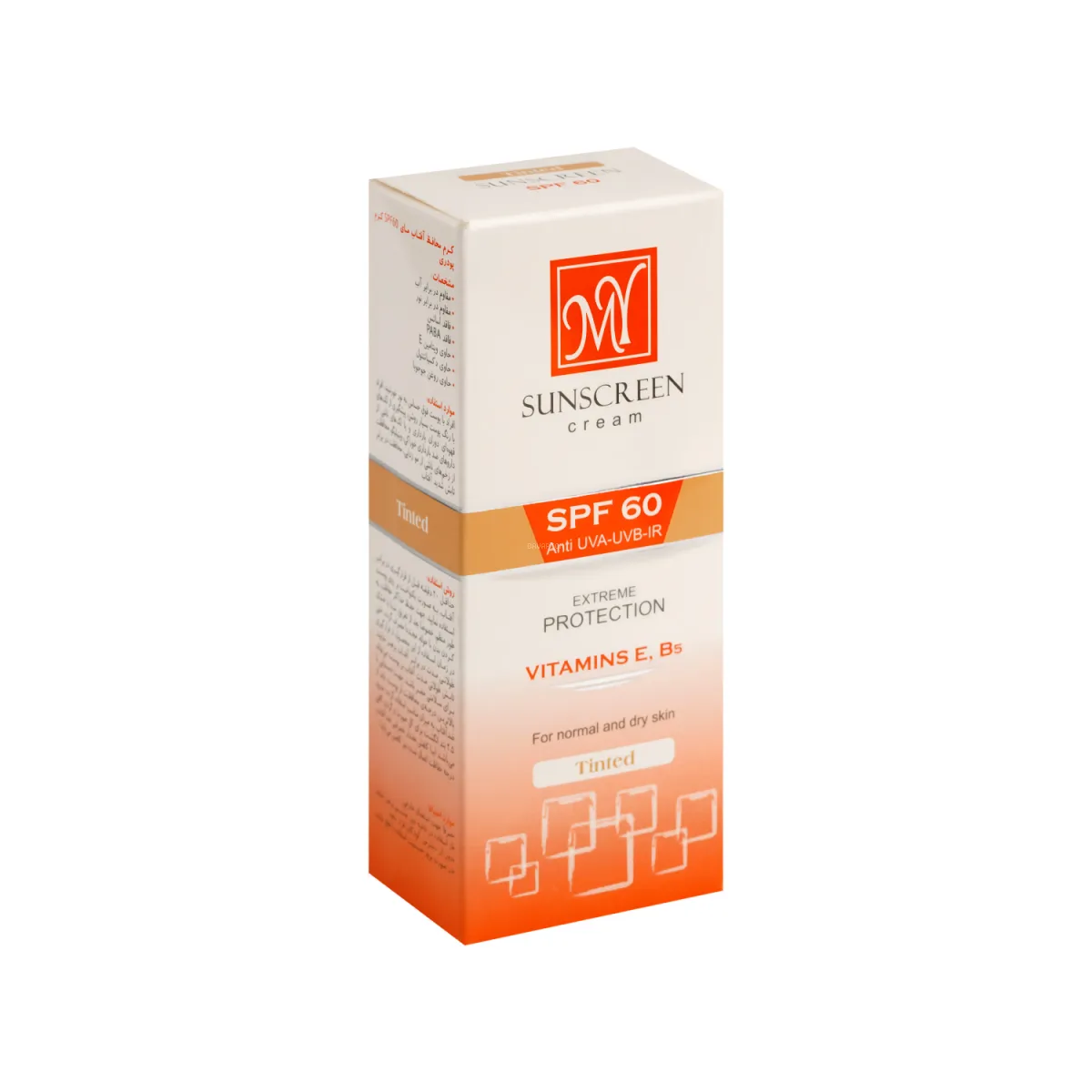 کرم ضد آفتاب SPF60 مای رنگی مناسب پوست معمولی و خشک