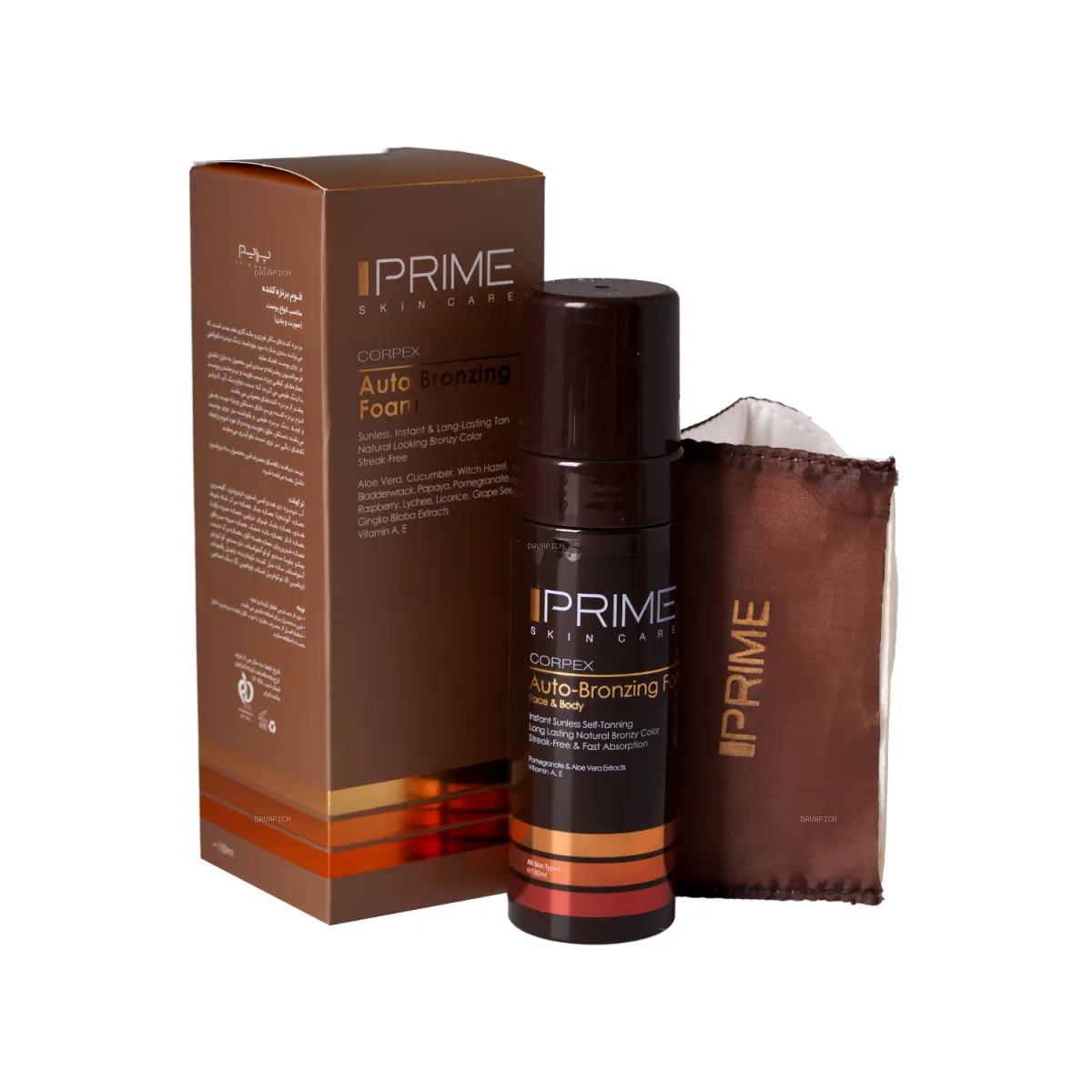 فوم برنزه کننده پرایم مناسب انواع پوست