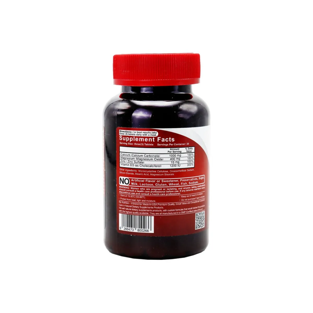 قرص کلسیم و منیزیم و زینک و دی3 مای نوتریشن