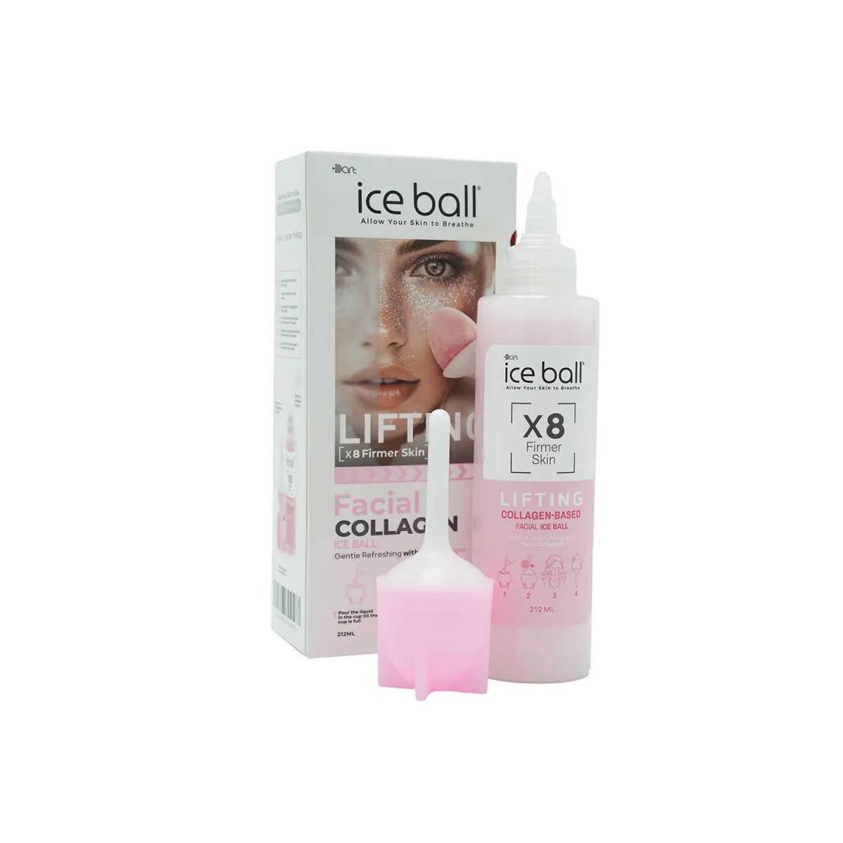 ژل آبرسان لیفتیگ صورت آیس بال حاوی کلاژن