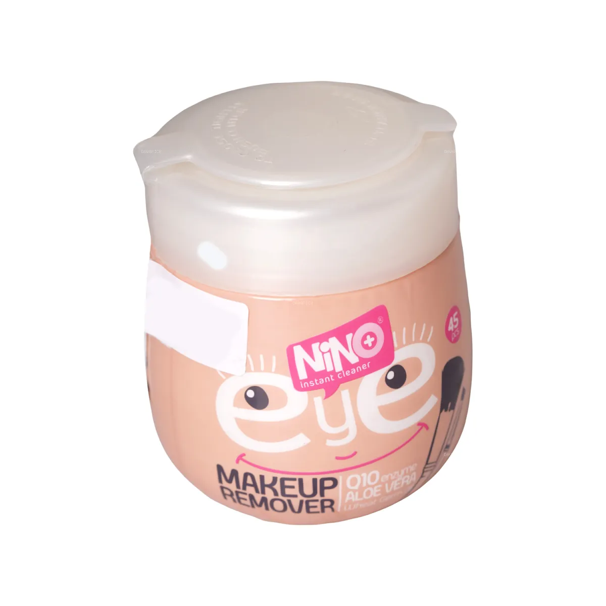 دستمال مرطوب پاک کننده آرایش چشم نینو