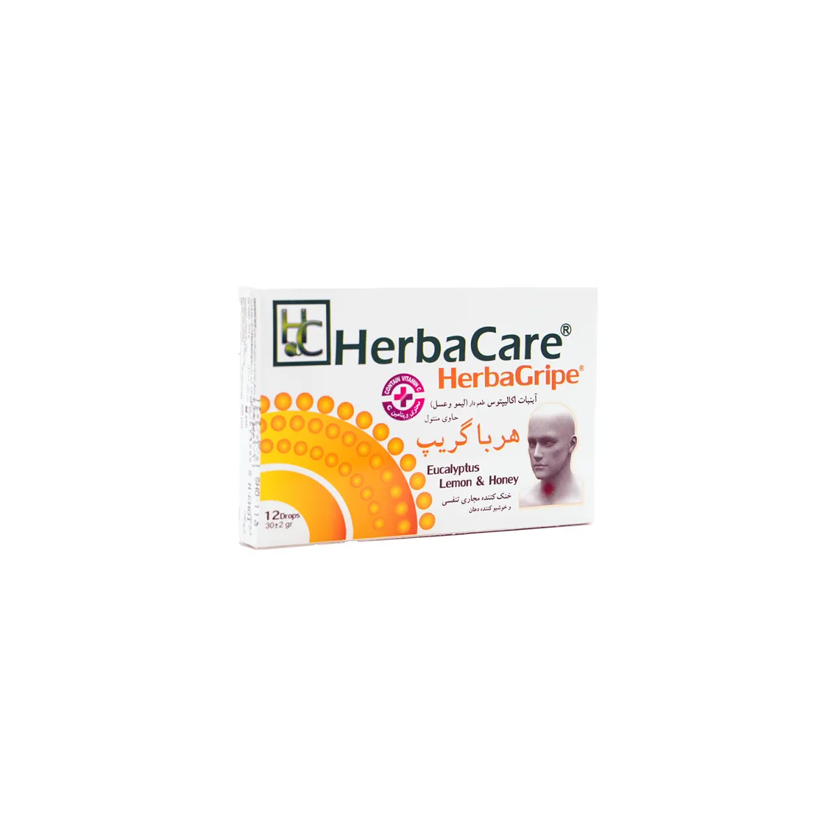 آبنبات اکالیپتوس هربا گریپ هرباکر طعم لیمو و عسل