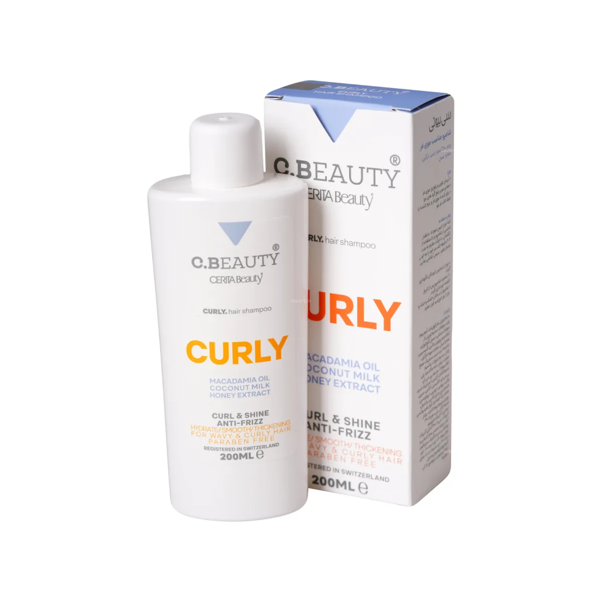 شامپو آبرسان سی بیوتی مناسب موی فر 200 میلی لیتر