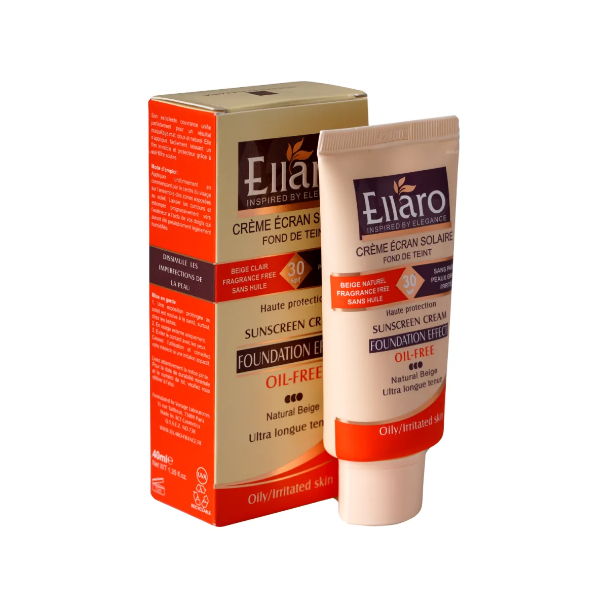 کرم ضد آفتاب SPF30 الارو رنگ بژ طبیعی مناسب پوست چرب