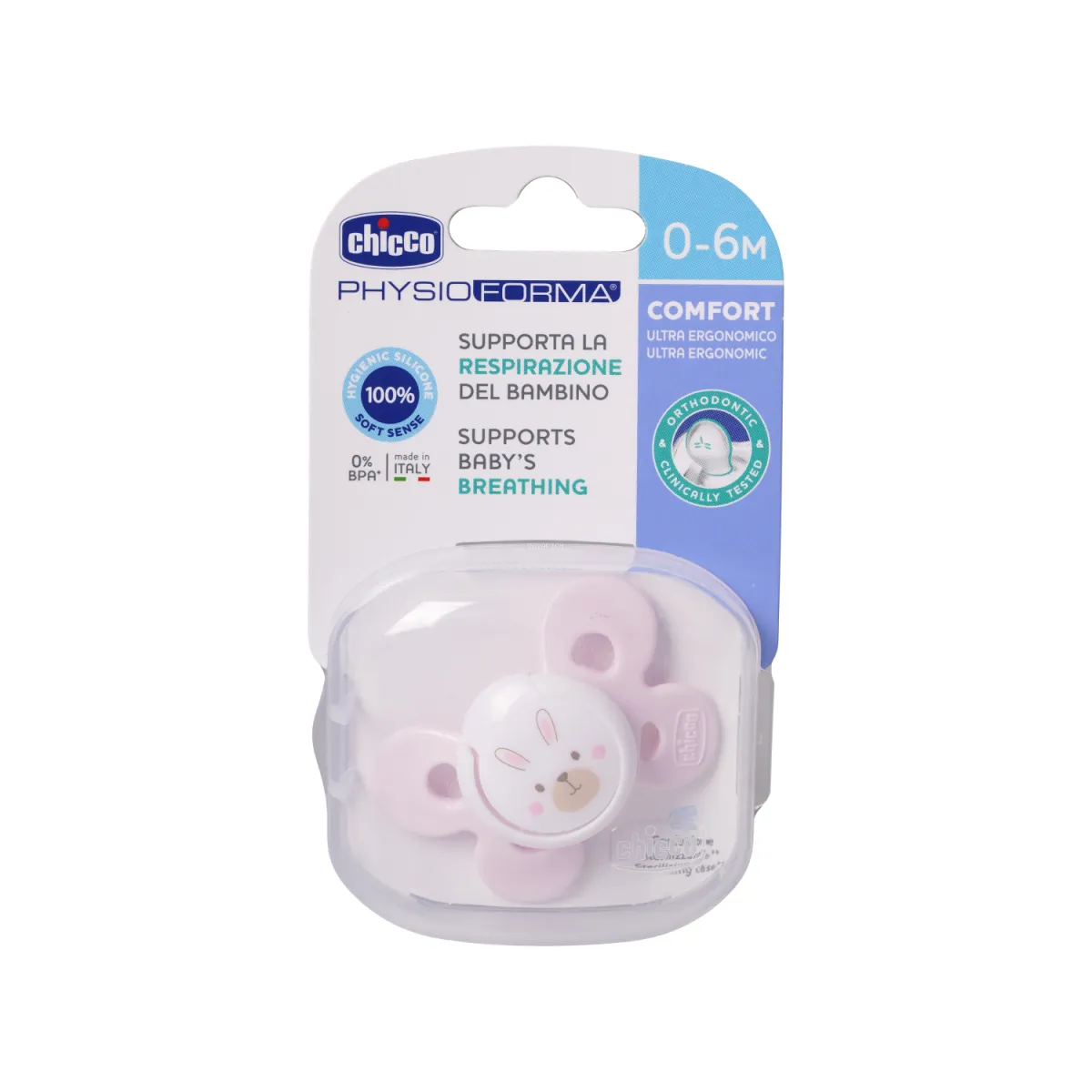 پستانک چیکو طرح خرگوش مناسب ۶-۰ ماه