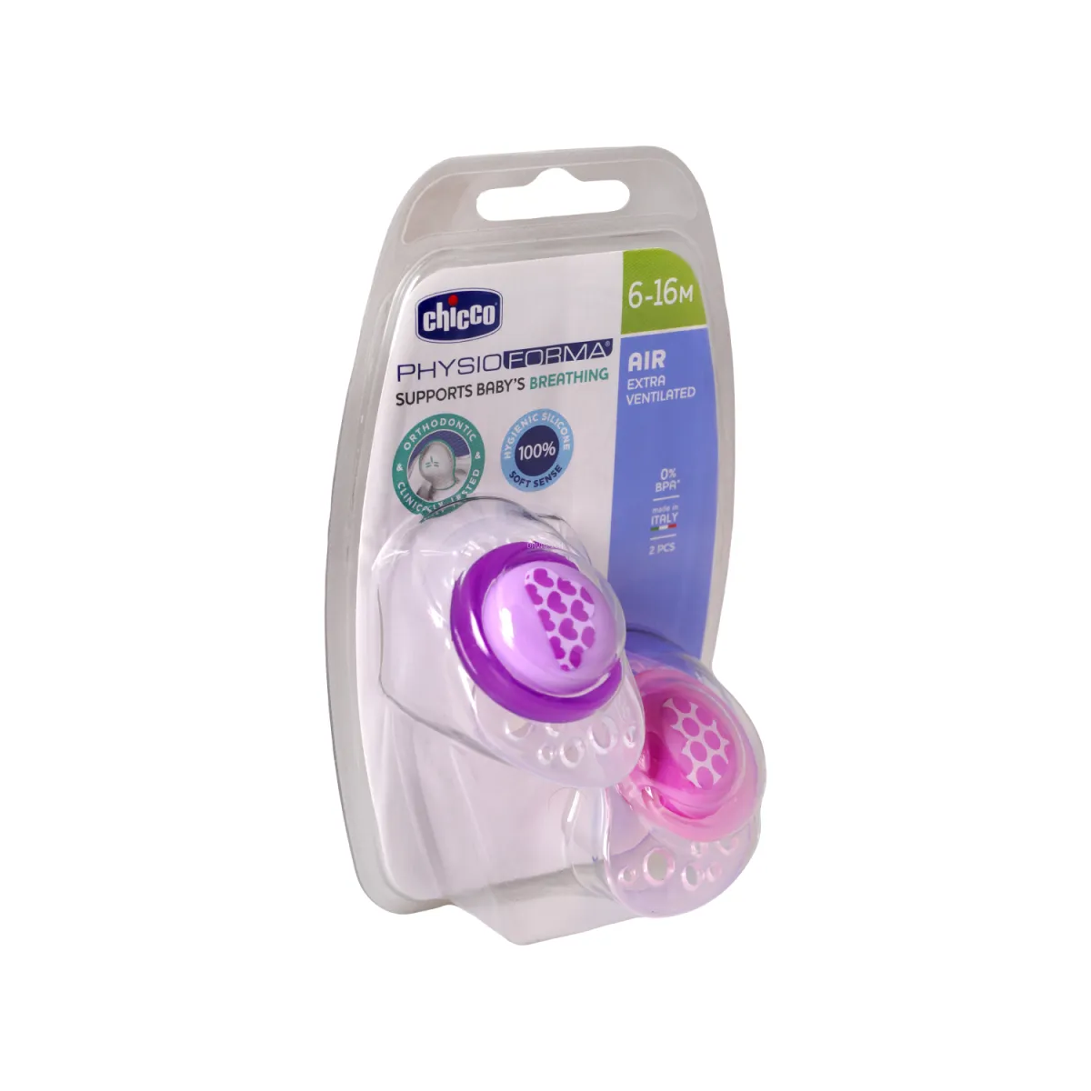 پستانک چیکو طرح قلب و ابر مناسب ۱۶-۶ ماه