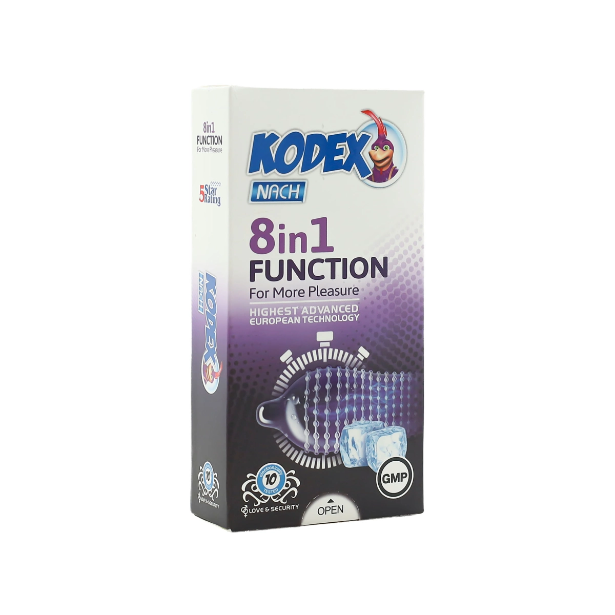 کاندوم ناچ کدکس مدل 8in1 Function بسته 10 عددی