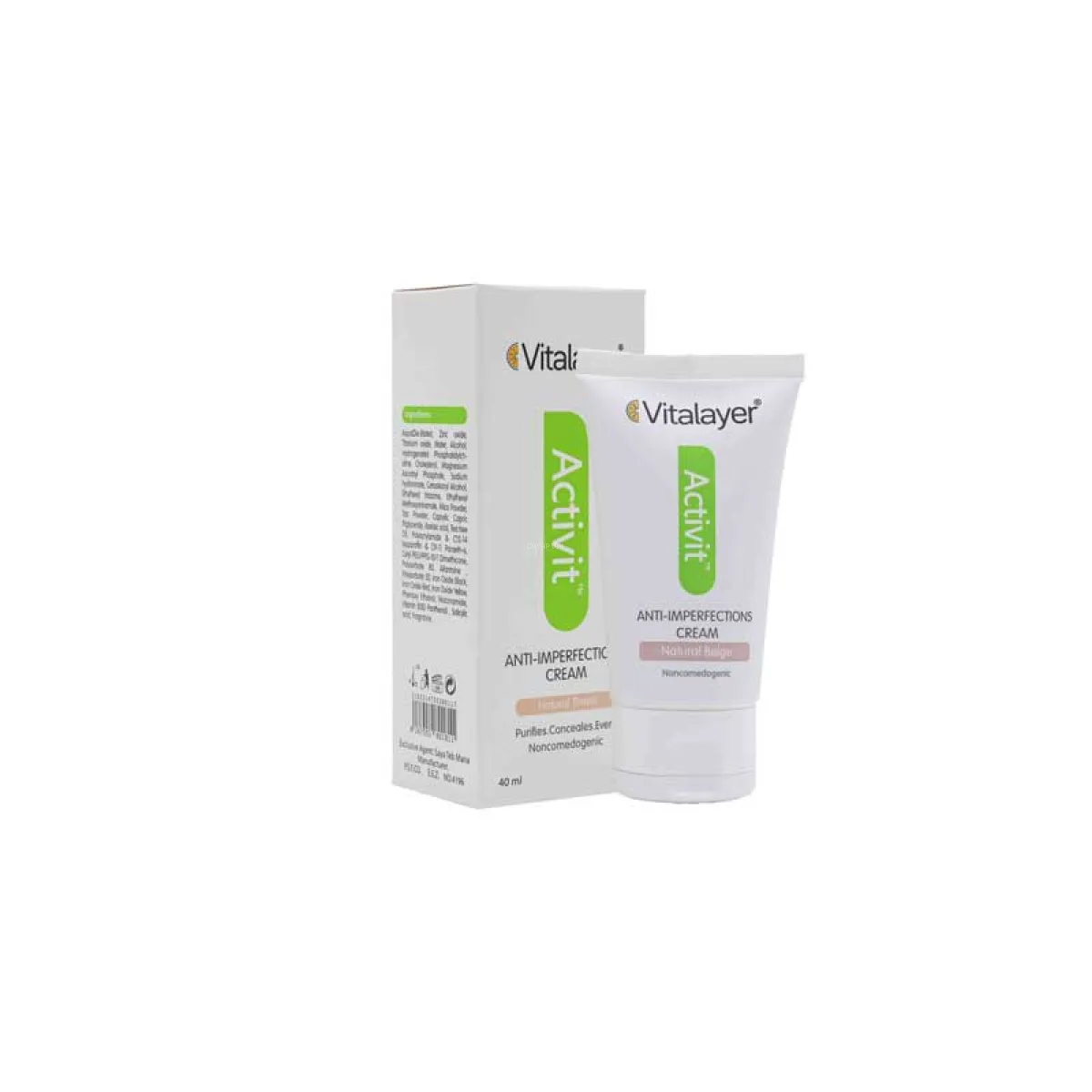 کرم ضد جوش ویتالیر سری Activit رنگ طبیعی