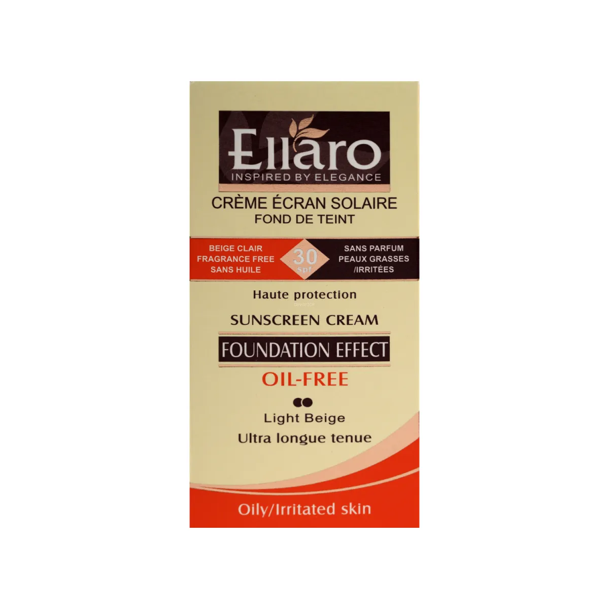 کرم ضد آفتاب SPF30 الارو رنگ بژ روشن مناسب پوست چرب