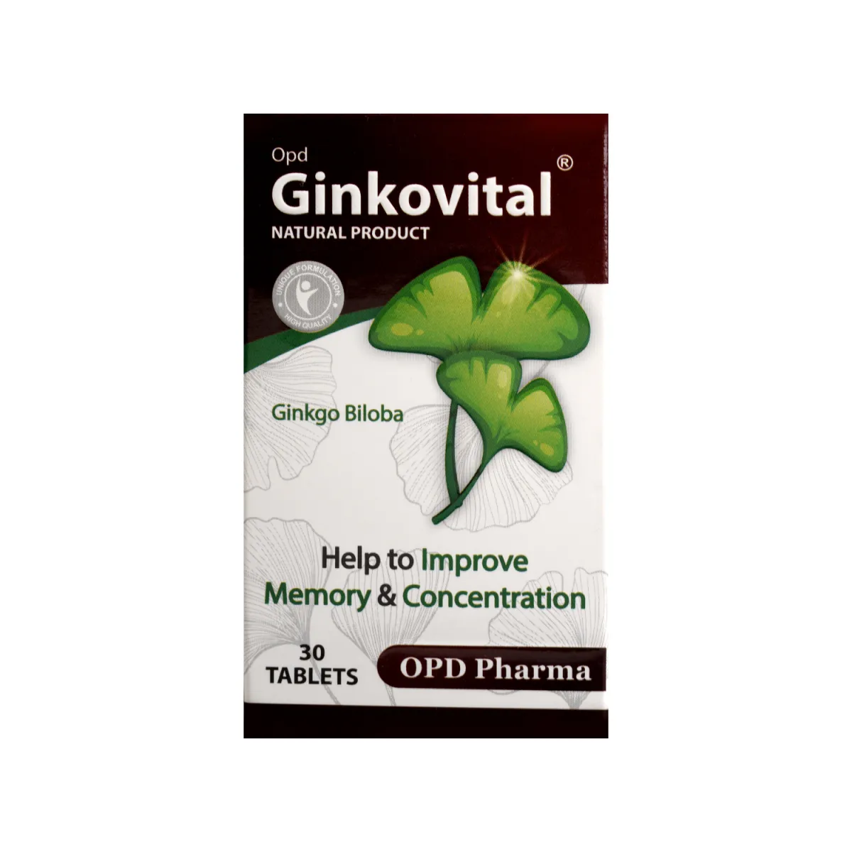 قرص جینکوویتال او پی دی فارما