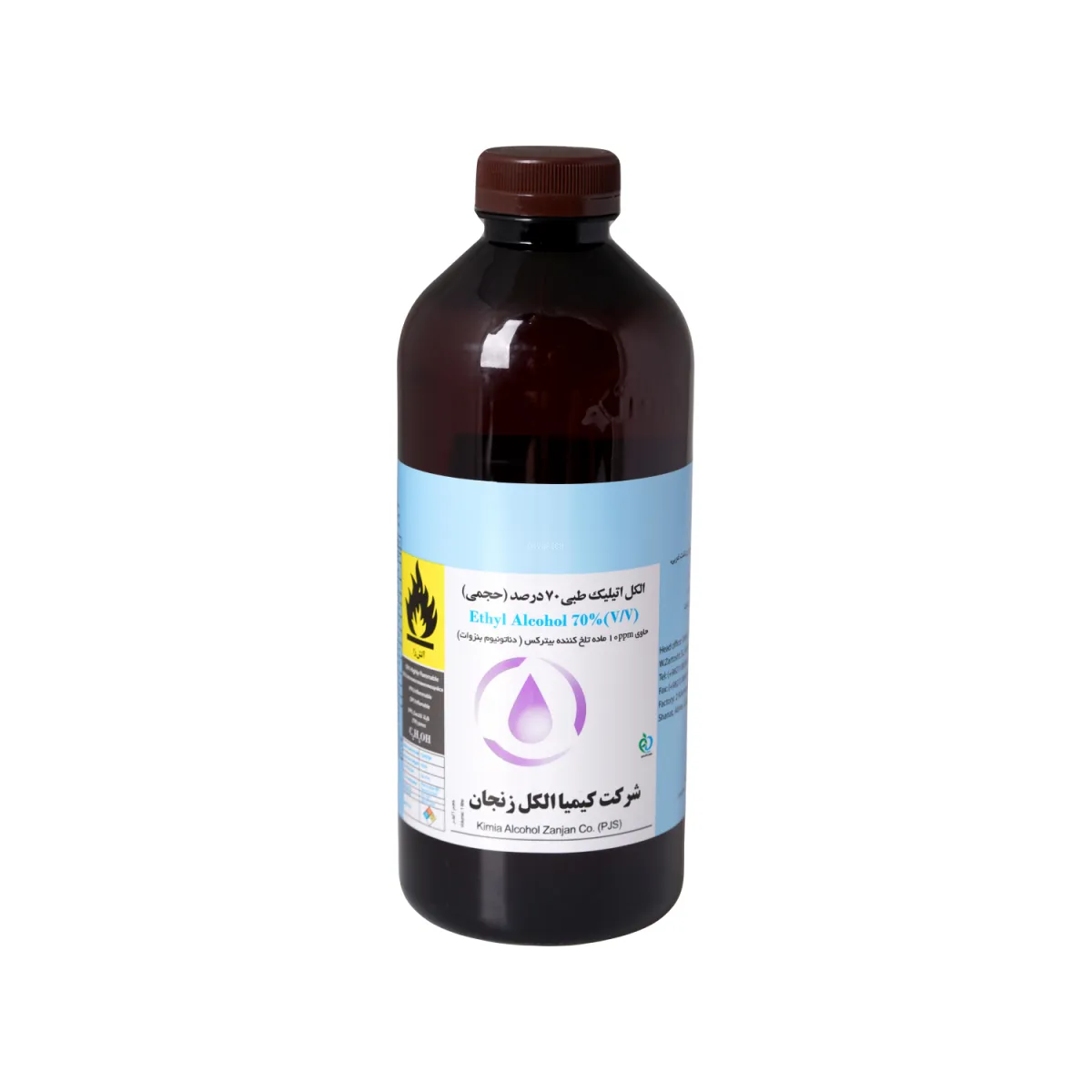 الکل اتیلیک طبی ۷۰٪ کیمیل الکل زنجان 1 لیتر