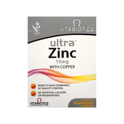 قرص اولترا زینک ویتابیوتیکس 15 میلی گرم