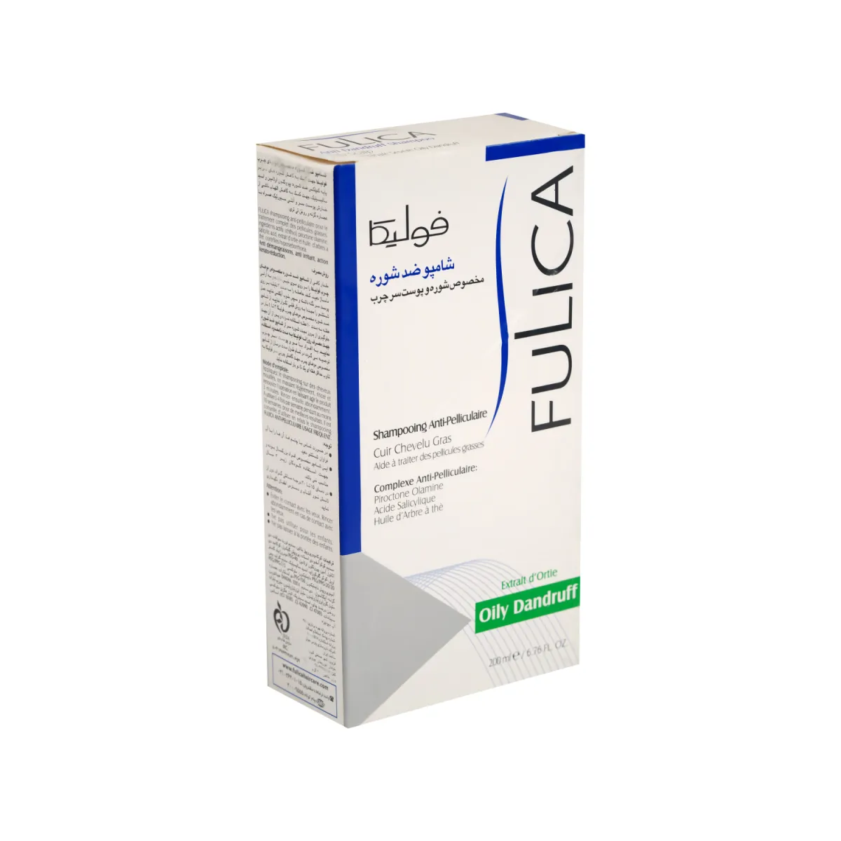 شامپو ضد شوره فولیکا مناسب پوست سر چرب 200 میلی لیتر