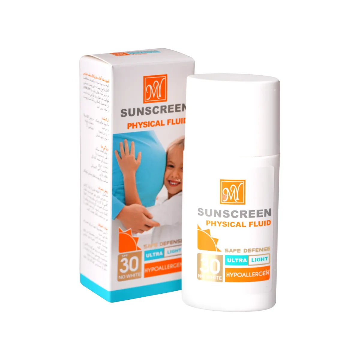 فلوئید ضد آفتاب SPF30 مای مدل Physical بدون رنگ