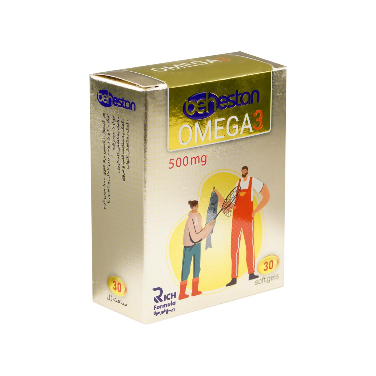 قرص امگا 3 بهستان 500 میلی گرم