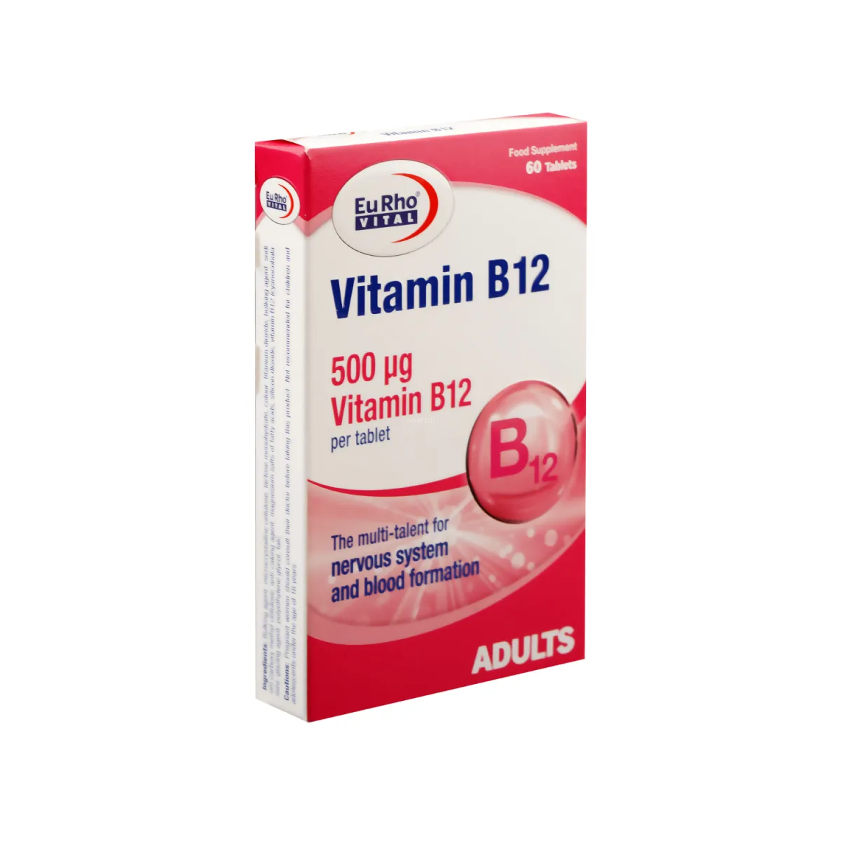 قرص ویتامین B12 یوروویتال 500 میکروگرم