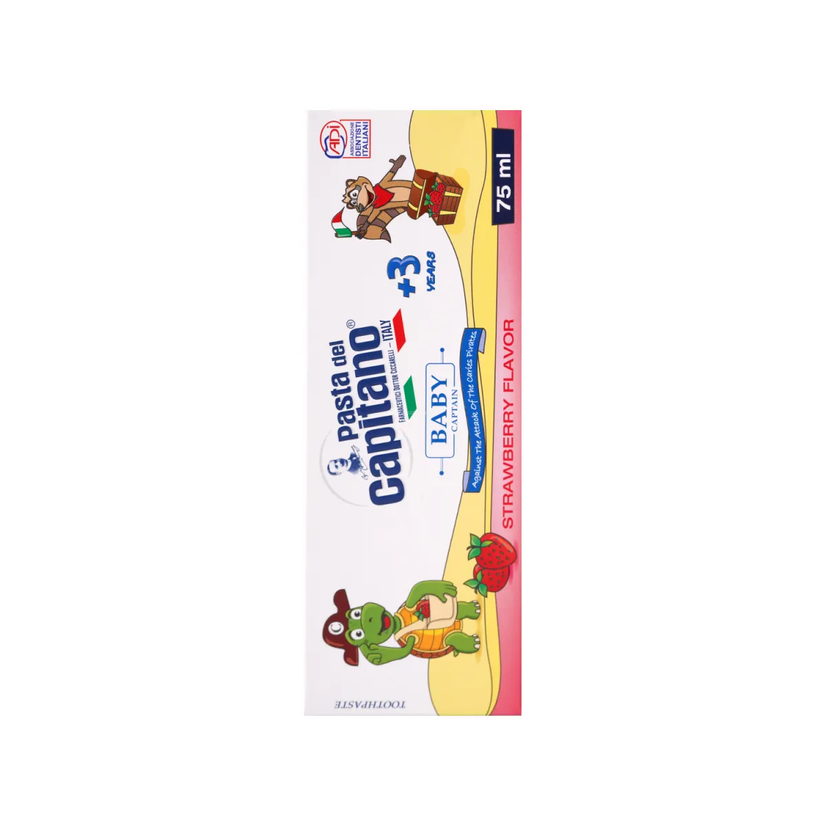 خمیر دندان کودک پاستا دل کاپیتانو طعم توت فرنگی