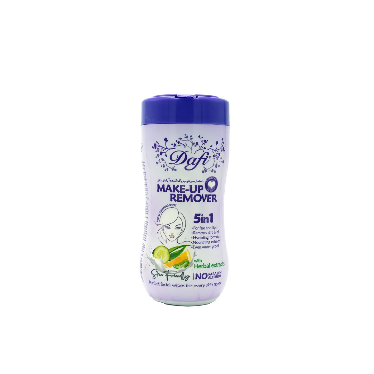 دستمال مرطوب پاک کننده آرایش دافی مدل 5IN1