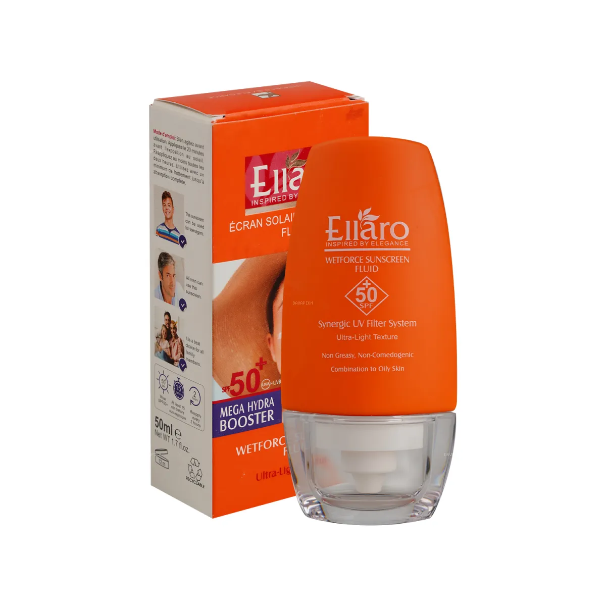 فلوئید ضد آفتاب SPF50 الارو بدون رنگ