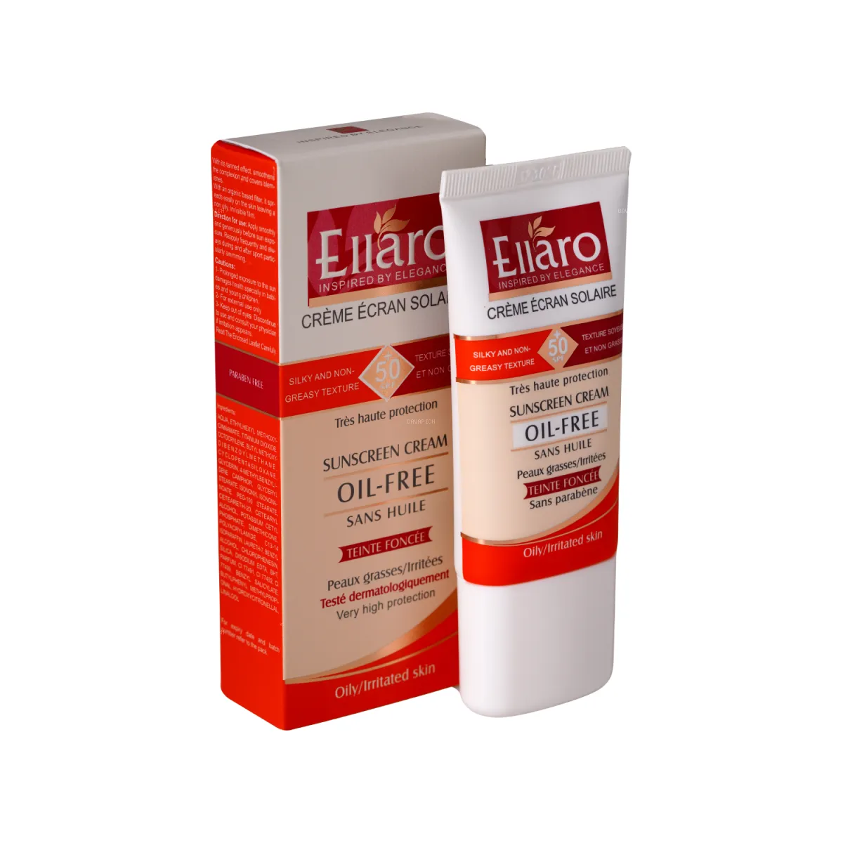 کرم ضد آفتاب SPF50 الارو مدل Teinte Foncee رنگی مناسب پوست چرب