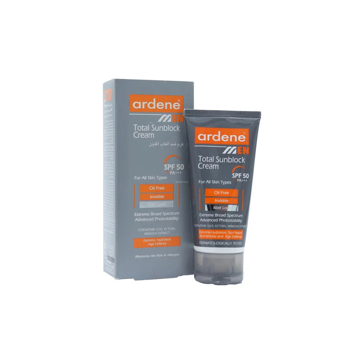 کرم ضد آفتاب SPF50 آقایان آردن مناسب انواع پوست