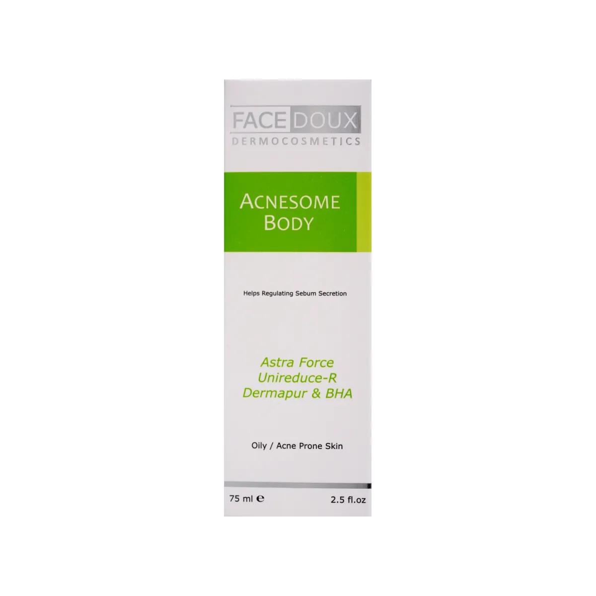 کرم کنترل کننده چربی پوست بدن فیس دوکس مدل Acnesom