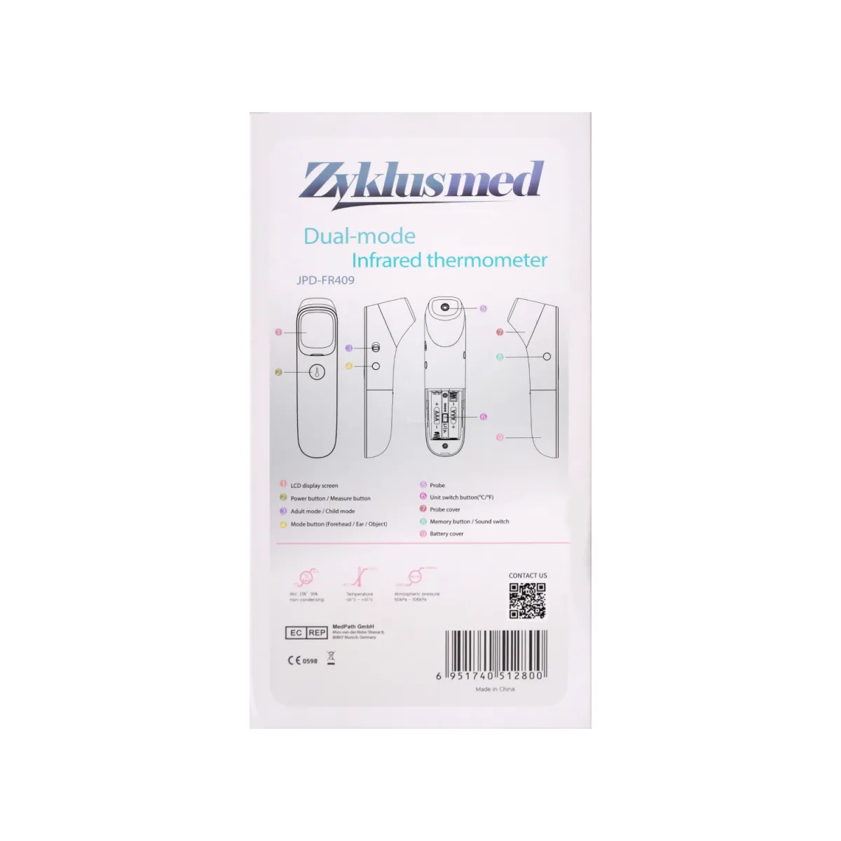 تب سنج دیجیتال زیکلاس مد مدل FR409