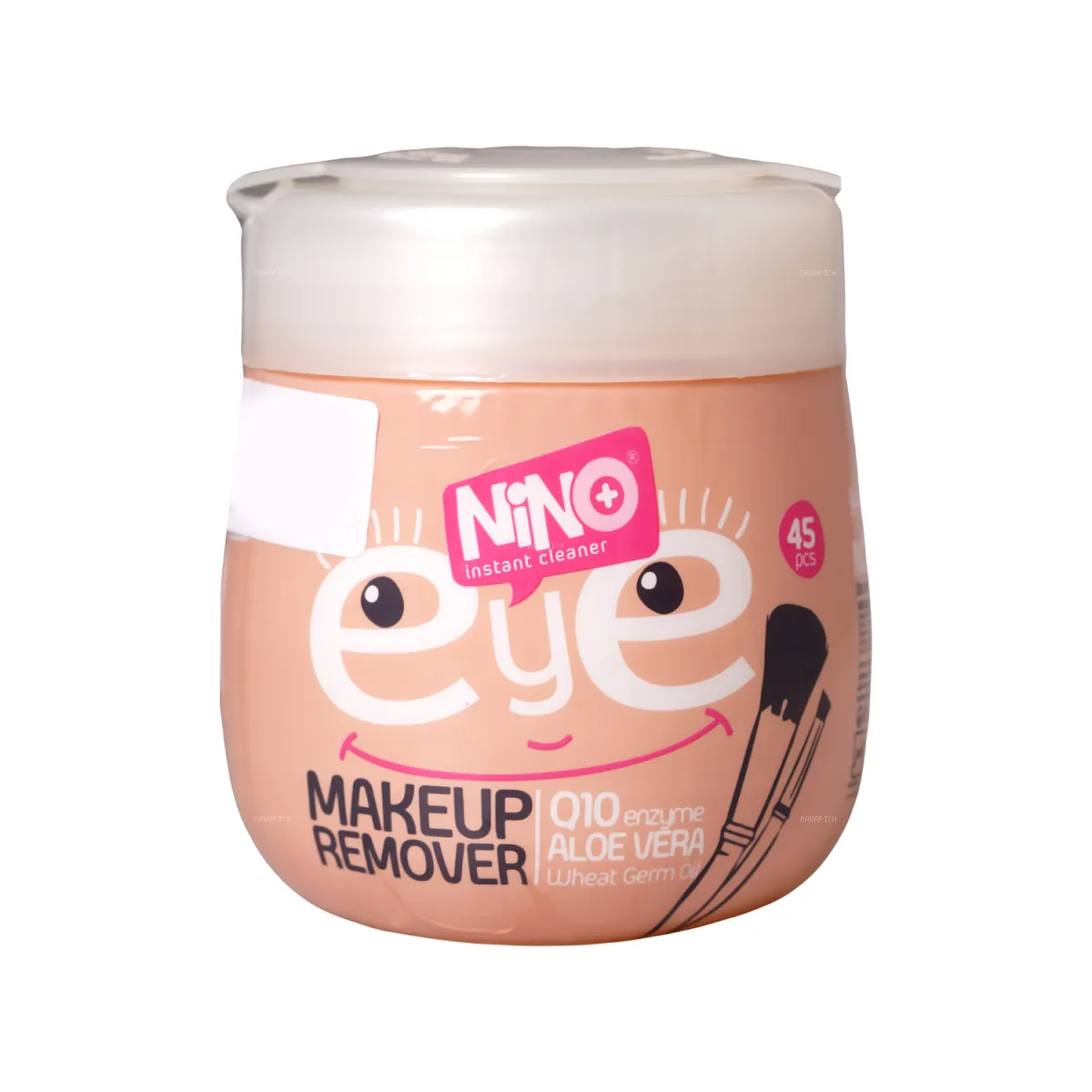 دستمال مرطوب پاک کننده آرایش چشم نینو