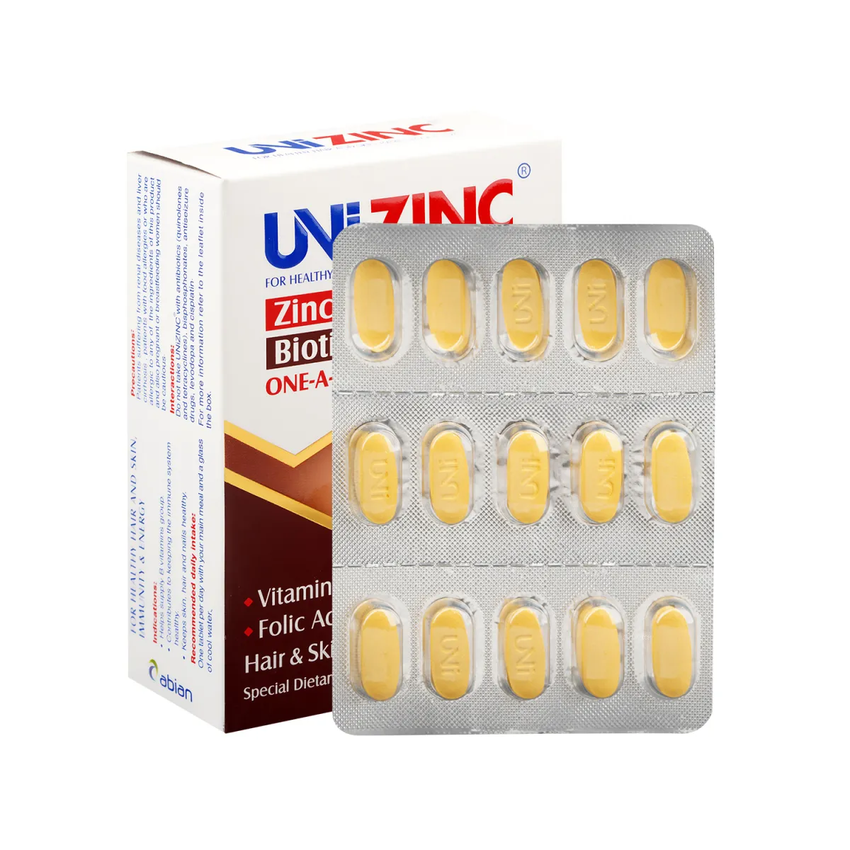 قرص یونی زینک ابیان دارو