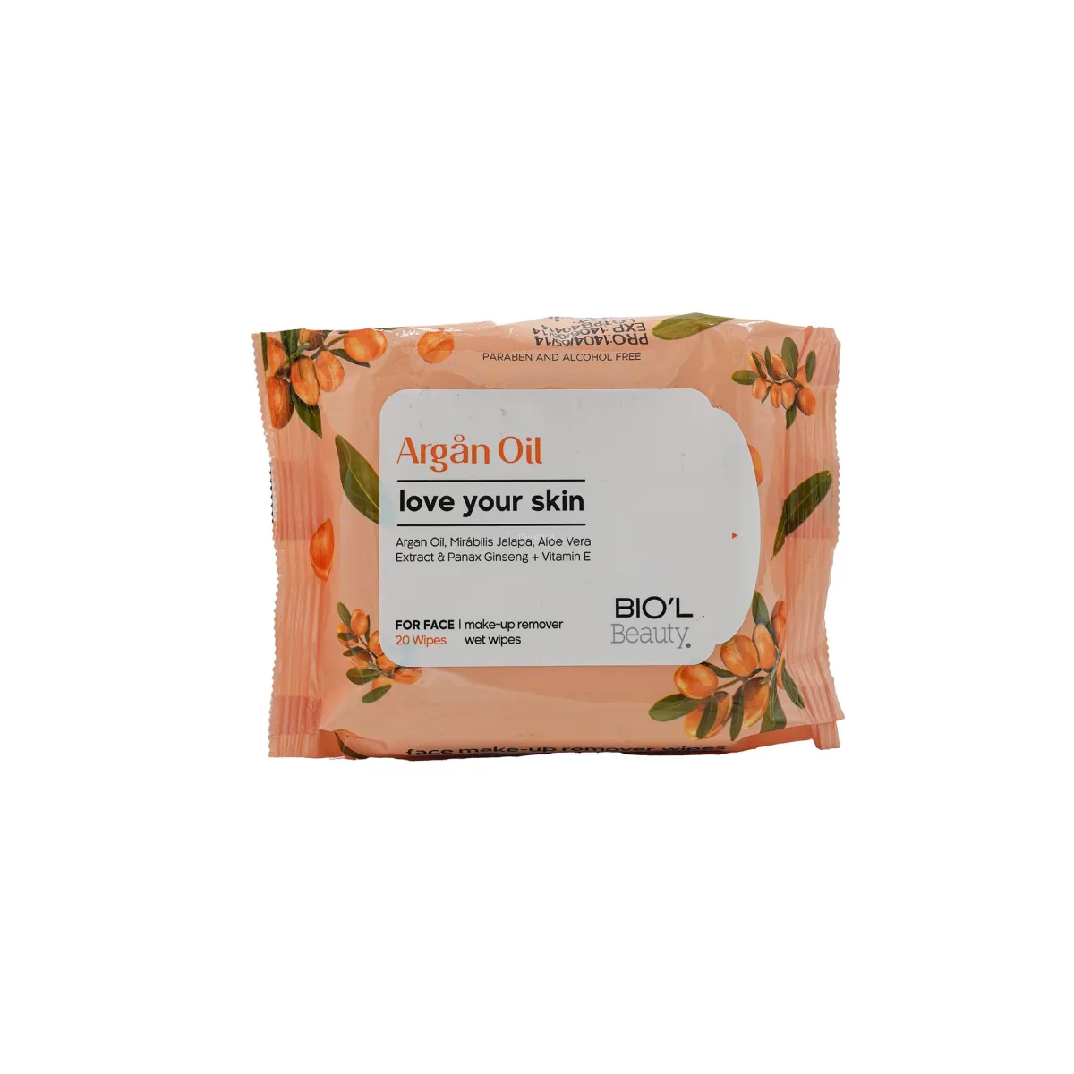 دستمال مرطوب پاک کننده آرایش بیول حاوی روغن آرگان