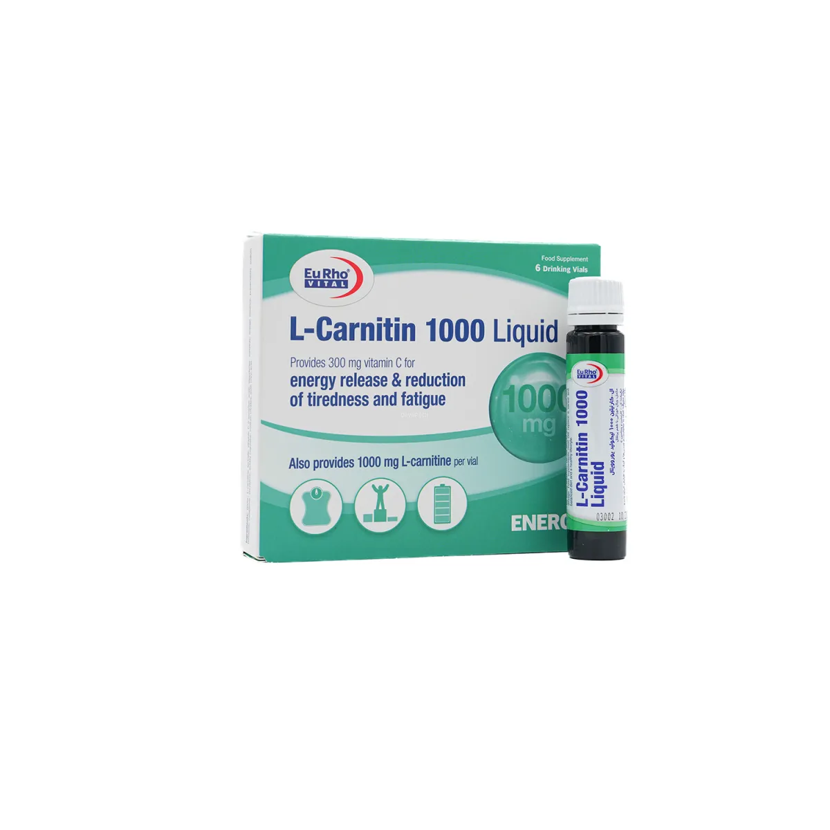 ویال ال کارنیتین یوروویتال 1000 میلی گرم
